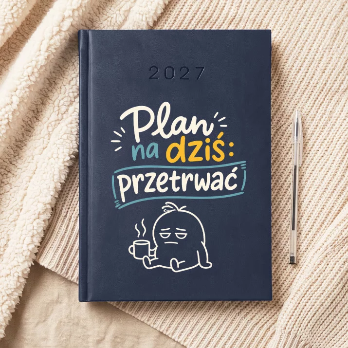 Kalendarz Książkowy A5 2027 Dla Biznesmena Prezent Dla Mężczyzny: Ironiczny Dzień W Biurze