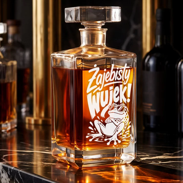 Karafka Do Whisky z Grawerem Dla Wujka Prezent: Żajebisty Wujek! Karafka Do Whisky z Grawerem Dla Wujka Prezent: Żajebisty Wujek!
