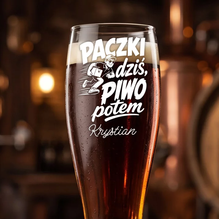 Szklanka Do Piwa Dla Kuriera Prezent Dla Mężczyzny: Trasowy Humor Szklanka Do Piwa Dla Kuriera Prezent Dla Mężczyzny: Trasowy Humor