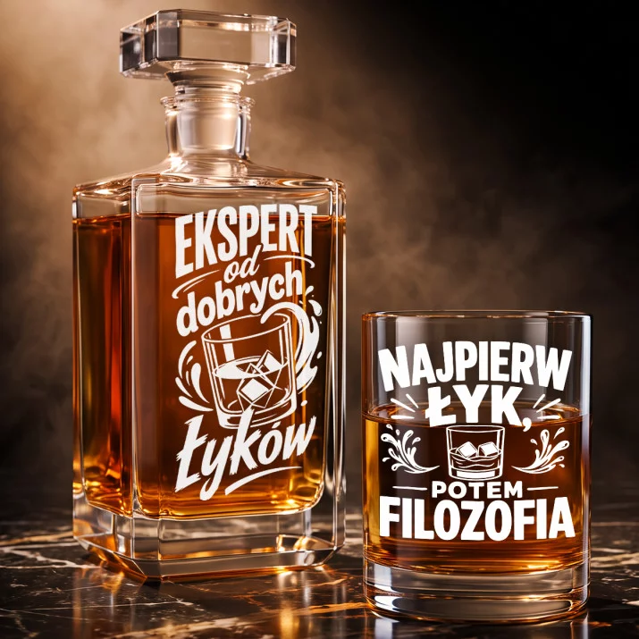 Zestaw Do Whisky Dla Znajomego Prezent Dla Mężczyzny: Humor Przy Whisky
