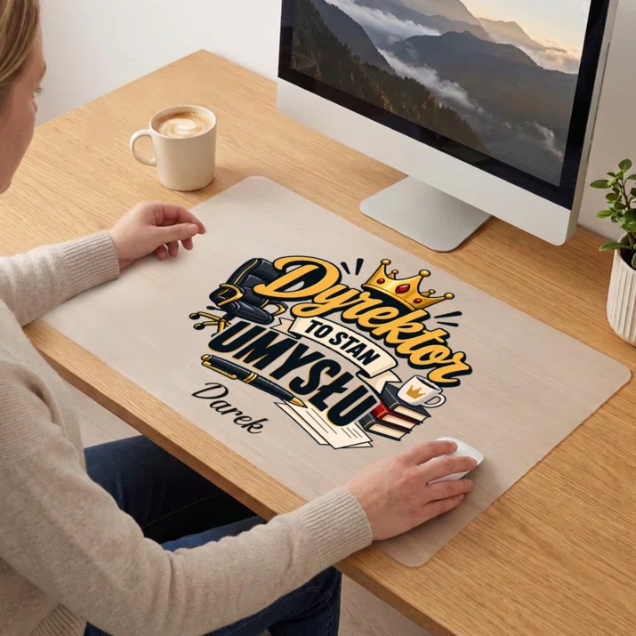 Podkładka Na Biurko 40x60cm Dla Dyrektora Prezent Dla Mężczyzny: Dyrektor To Stan Umysłu Podkładka Na Biurko 40x60cm Dla Dyrektora Prezent Dla Mężczyzny: Dyrektor To Stan Umysłu