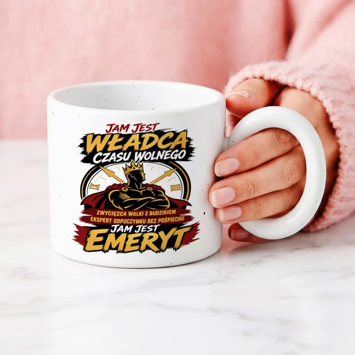 Kubek Z Okrągłym Uchem Dla Emeryta Prezent Na Emeryturę Dla Mężczyzny: Władca Czasu Wolnego Kubek Z Okrągłym Uchem Dla Emeryta Prezent Na Emeryturę Dla Mężczyzny: Władca Czasu Wolnego