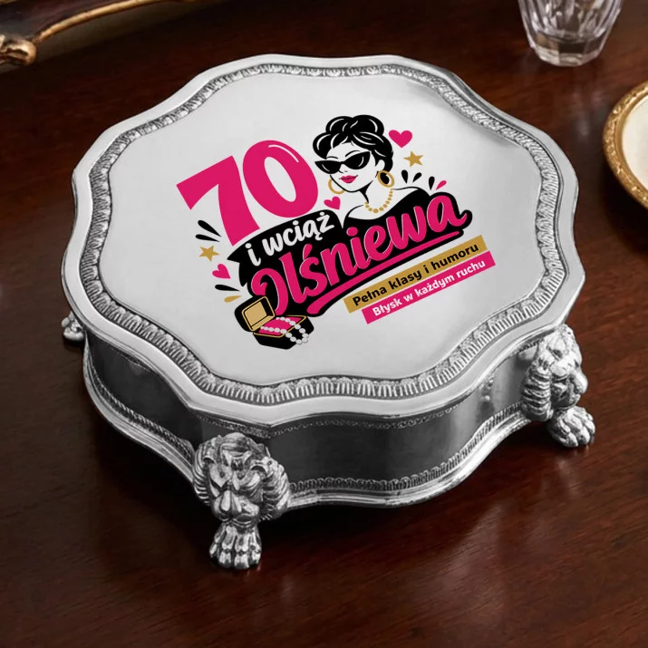 Szkatułka Na Biżuterię Na 70 Prezent Dla 70 Latki Kobiety: Blask I Humor Szkatułka Na Biżuterię Na 70 Prezent Dla 70 Latki Kobiety: Blask I Humor