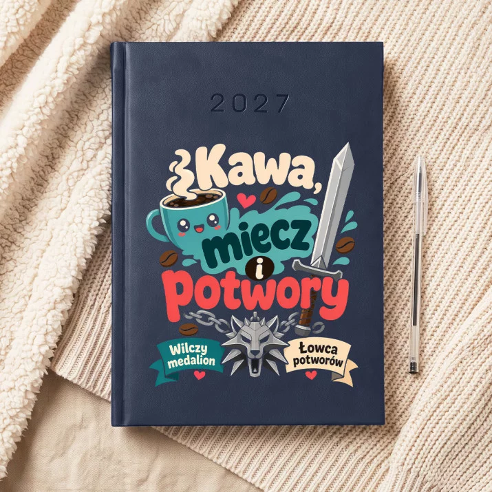 Kalendarz Książkowy A5 2027 Dla Fana Wiedźmina Prezent Dla Mężczyzny: Kawaii Wiedźmiński Humor Kalendarz Książkowy A5 2027 Dla Fana Wiedźmina Prezent Dla Mężczyzny: Kawaii Wiedźmiński Humor