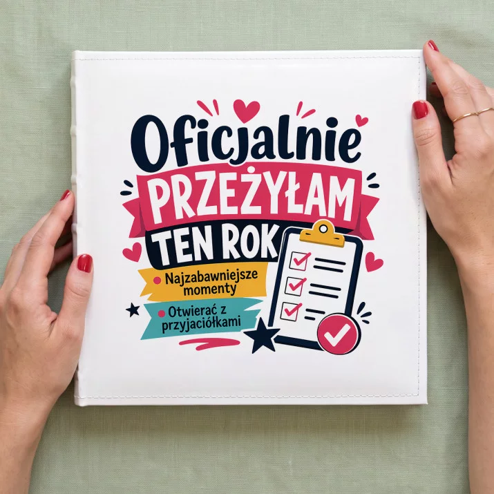 Album Na Zdjęcia Tradycyjny Na Zakończenie Roku Prezent Dla Kobiety: Przeżyty Rok Z Humorem