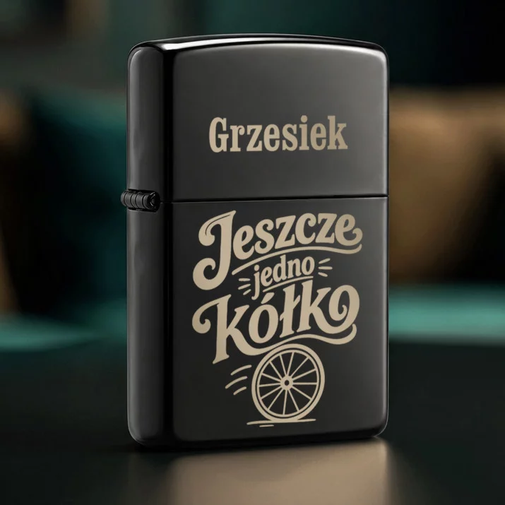 Zapalniczka z Grawerem Dla Kolarza Prezent Dla Mężczyzny: Jeszcze Jedno Kółko