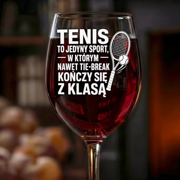 Kieliszek Do Wina Dla Tenisisty Prezent Dla Mężczyzny: Tenis Z Klasą
