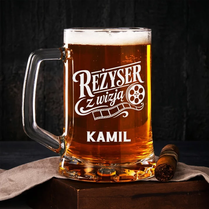 Kufel Personalizowany z Grawerem Dla Reżysera Prezent Dla Mężczyzny: Reżyserskie Studio Kufel Personalizowany z Grawerem Dla Reżysera Prezent Dla Mężczyzny: Reżyserskie Studio