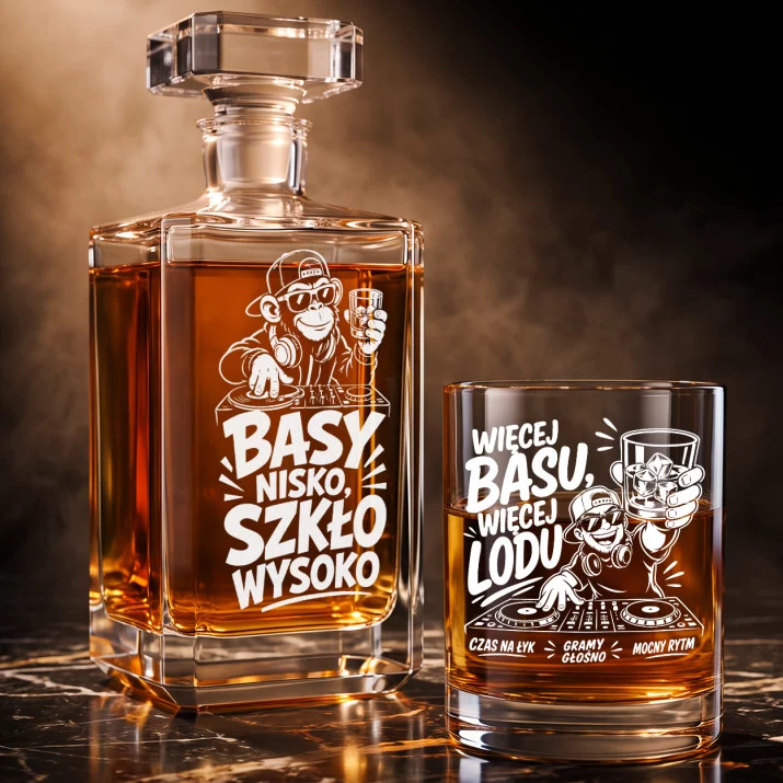 Zestaw Do Whisky Dla Dj Prezent Dla Mężczyzny: Basy Nisko, Szkło Wysoko Zestaw Do Whisky Dla Dj Prezent Dla Mężczyzny: Basy Nisko, Szkło Wysoko