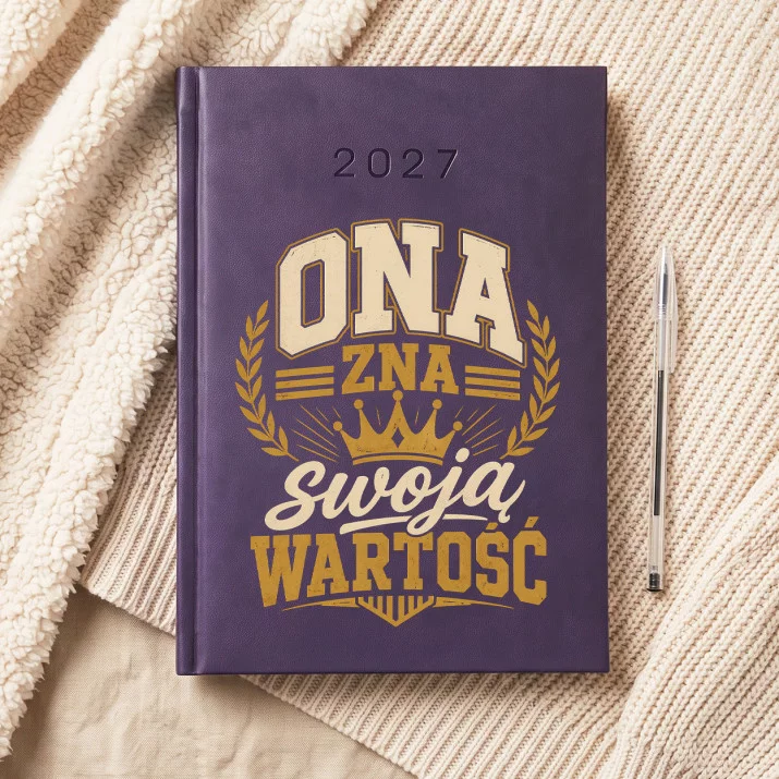 Kalendarz Książkowy A5 2027 Na 20 Rocznicę Ślubu Prezent Dla Kobiety: Manifest Pewności Siebie