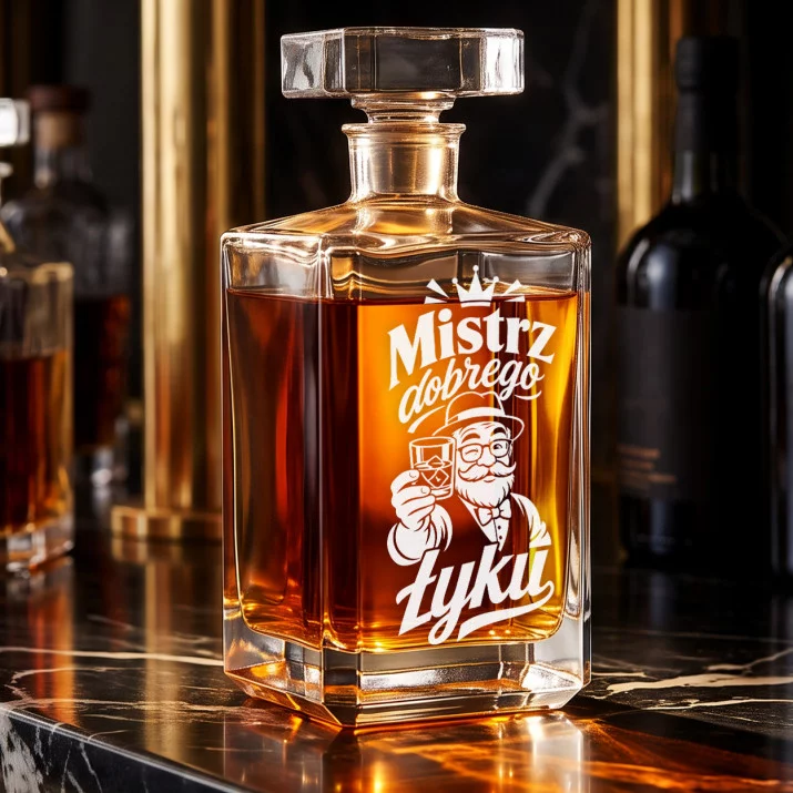 Karafka Do Whisky z Grawerem Dla Dziadka Prezent Na Dzień Dziadka: Łyk Humoru
