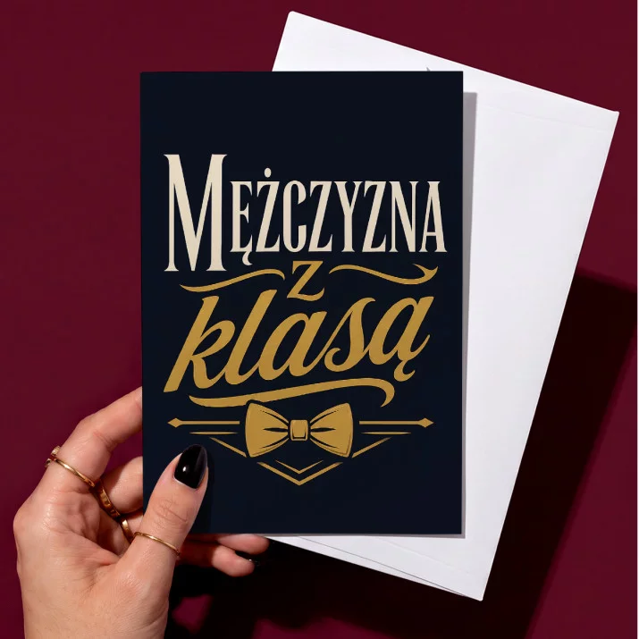 Kartka z Życzeniami Na Imieniny Dla Mężczyzny: Męski Szyk Kartka z Życzeniami Na Imieniny Dla Mężczyzny: Męski Szyk