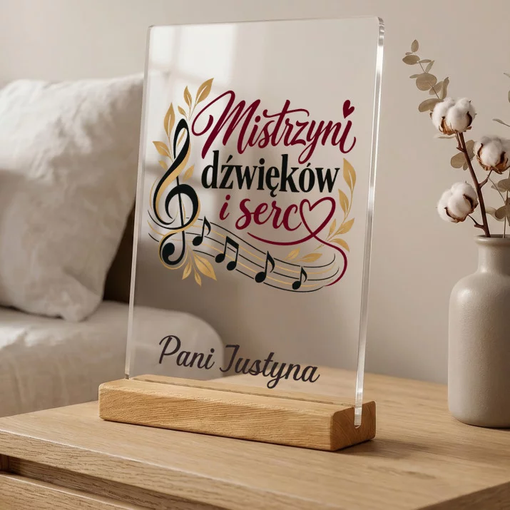 Druk Na Szkle Dla Nauczycielki Muzyki Prezent Na Dzień Nauczyciela Dla Kobiety: Mistrzyni Dźwięków I Serc Druk Na Szkle Dla Nauczycielki Muzyki Prezent Na Dzień Nauczyciela Dla Kobiety: Mistrzyni Dźwięków I Serc