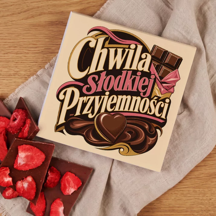 Czekolada Z Truskawkami Dla Emerytki Prezent Na Emeryturę Dla Kobiety: Retro Słodka Elegancja
