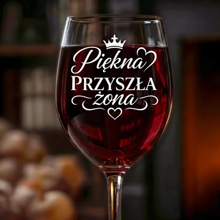 Kieliszek Do Wina Dla Panny Młodej Prezent Na Ślub Dla Kobiety: Piękna Przyszła Żona