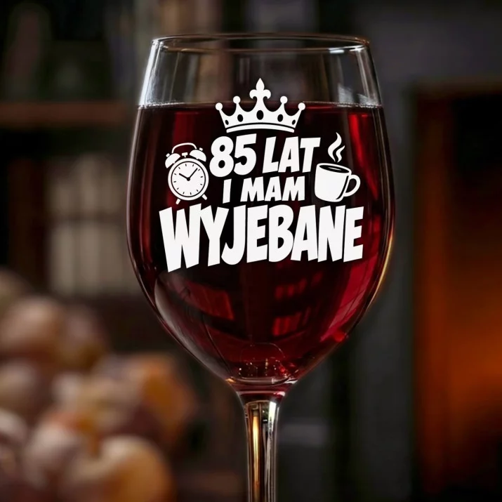 Kieliszek Do Wina Dla 85 Latki Prezent Na 85 Urodziny Dla Kobiety: 85 Lat I Wyjebane Kieliszek Do Wina Dla 85 Latki Prezent Na 85 Urodziny Dla Kobiety: 85 Lat I Wyjebane