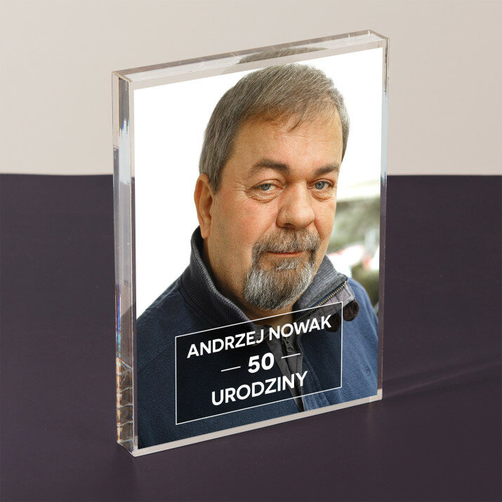 50 urodziny zdjęcie - Blok akrylowy z nadrukiem