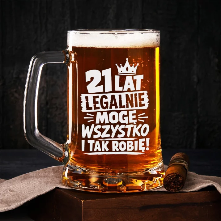 Kufel Na 21 Urodziny Prezent Dla Mężczyzny: 21 Lat Legalnie Mogę