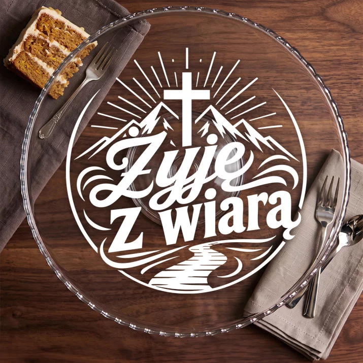 Patera Na Ciasto Dla Osoby Wierzącej Prezent Dla Kobiety: Deklaracja Wiary Patera Na Ciasto Dla Osoby Wierzącej Prezent Dla Kobiety: Deklaracja Wiary