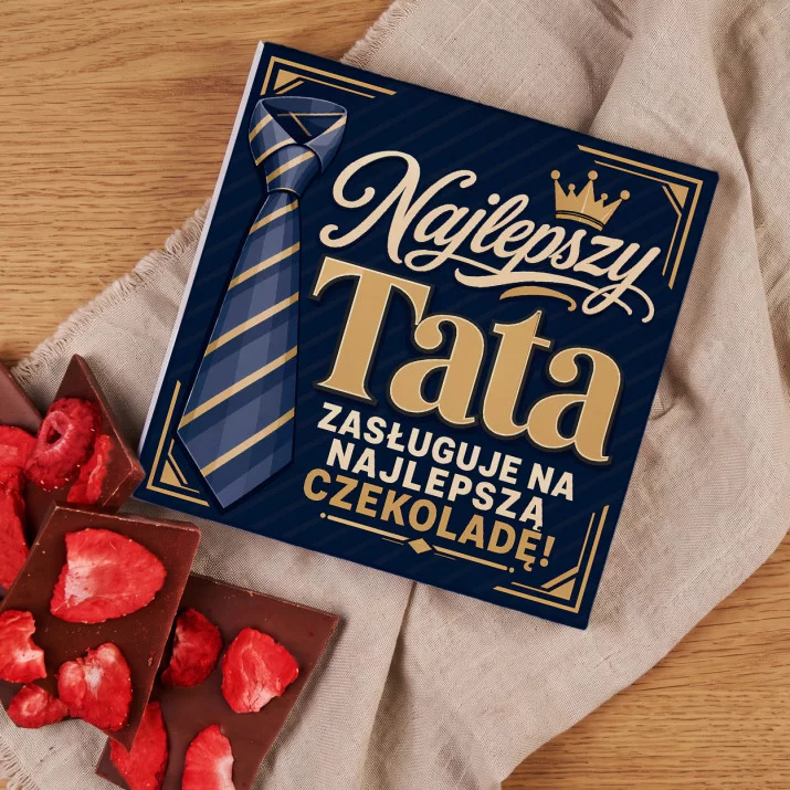 Czekolada Z Truskawkami Dla Taty Prezent Na Dzień Ojca Dla Mężczyzny: Najlepszy Tata Czekolada Z Truskawkami Dla Taty Prezent Na Dzień Ojca Dla Mężczyzny: Najlepszy Tata