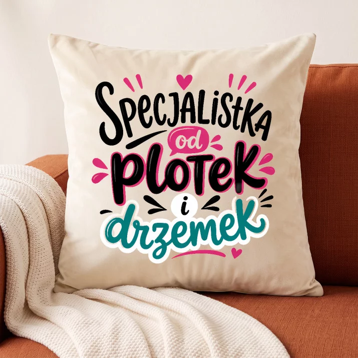 Poduszka Dekoracyjna Dla Koleżanki Prezent Dla Kobiety: Plotki I Drzemki Poduszka Dekoracyjna Dla Koleżanki Prezent Dla Kobiety: Plotki I Drzemki