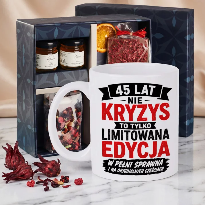 Zestaw Prezenowy Z Kubkiem Dla 45 Latka Na 45 Urodziny: Kryzys ? Zestaw Prezenowy Z Kubkiem Dla 45 Latka Na 45 Urodziny: Kryzys ?