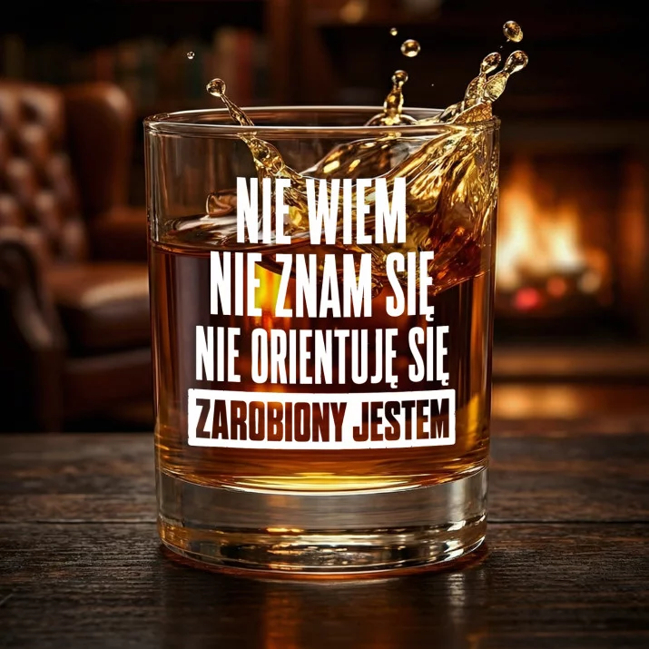 Szklanka Do Whisky Dla Pracownika Prezent Dla Mężczyzny: Nie Wiem / Zarobiony Szklanka Do Whisky Dla Pracownika Prezent Dla Mężczyzny: Nie Wiem / Zarobiony