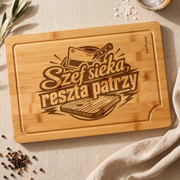 Deska Do Krojenia Na Urodziny Prezent Dla Mężczyzny: Władca Ostrza Deska Do Krojenia Na Urodziny Prezent Dla Mężczyzny: Władca Ostrza