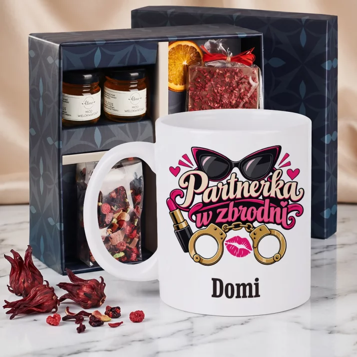 Zestaw Prezentowy z Kubkiem Dla Przyjaciółki Dla Kobiety: Partnerka W Zbrodni Zestaw Prezentowy z Kubkiem Dla Przyjaciółki Dla Kobiety: Partnerka W Zbrodni