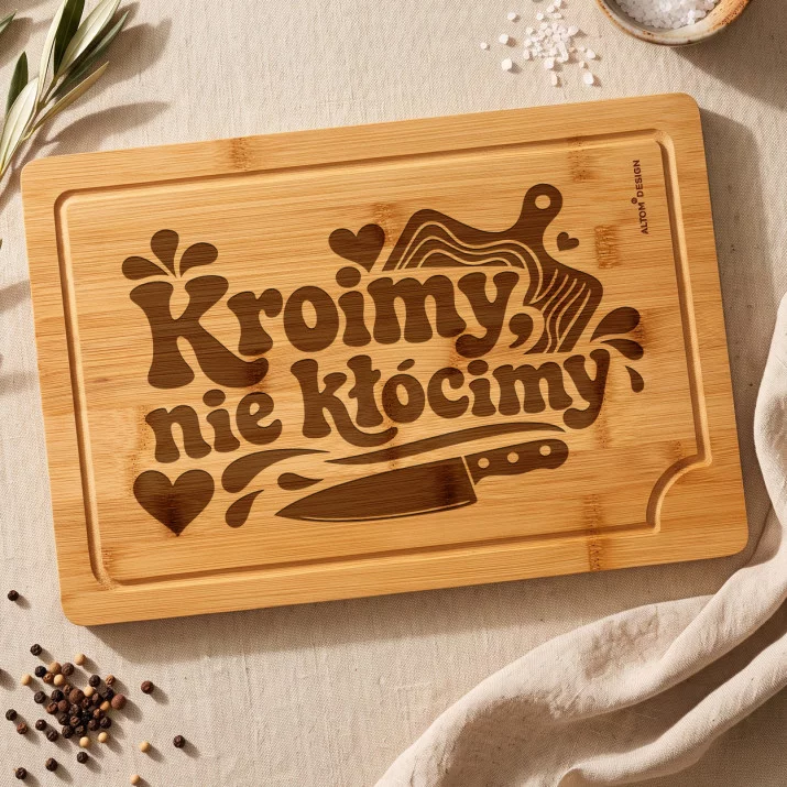 Deska Do Krojenia Dla Nowożeńców Prezent Na Ślub Dla Pary: Małżeńska Kuchnia Retro
