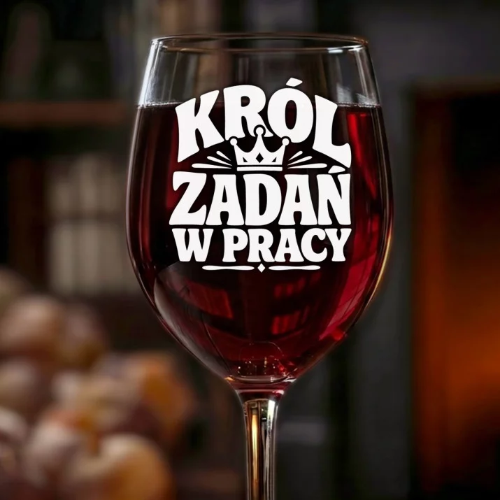 Kieliszek Do Wina Na Dzień Chłopaka W Pracy Prezent Dla Chłopaka Mężczyzny: Król Zadań W Pracy