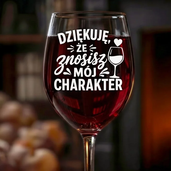 Kieliszek Do Wina Na Podziękowanie Prezent Dla Kobiety: Dziękuję, Że Znosisz Kieliszek Do Wina Na Podziękowanie Prezent Dla Kobiety: Dziękuję, Że Znosisz