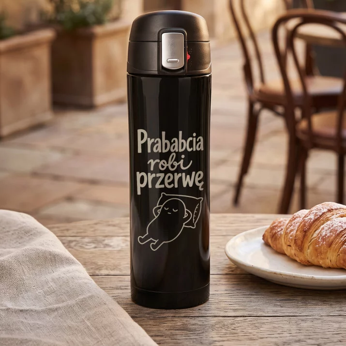 Kubek Termiczny 440ml Dla Prababci Prezent Na Dzień Babci: Prababcia Robi Przerwę