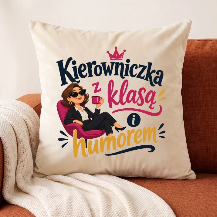 Poduszka Dekoracyjna Dla Kierowniczki Prezent Dla Kobiety: Klasa I Humor Poduszka Dekoracyjna Dla Kierowniczki Prezent Dla Kobiety: Klasa I Humor
