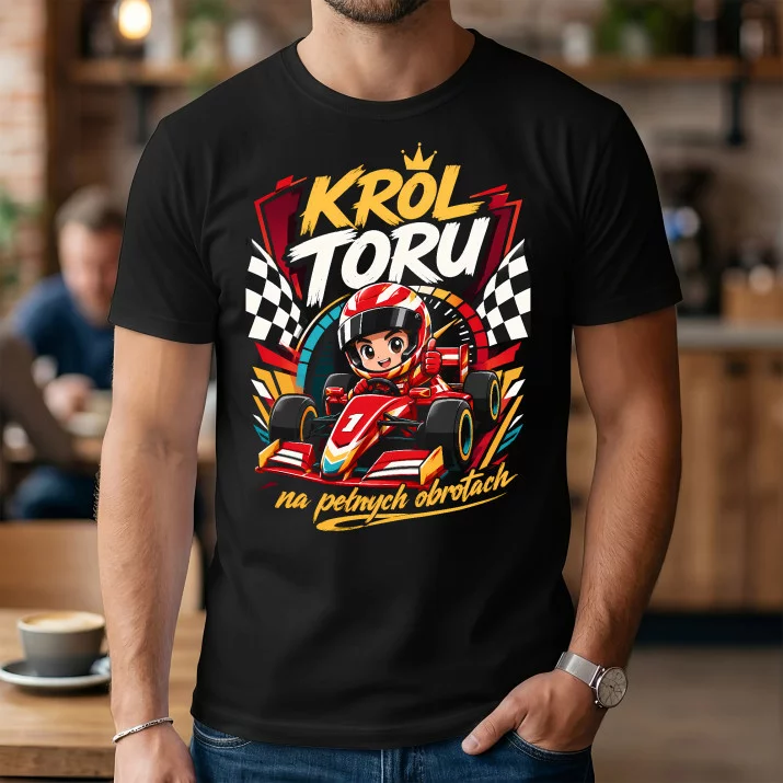 Koszulka Męska Dla Fana F1 Prezent Dla Mężczyzny: Król Toru