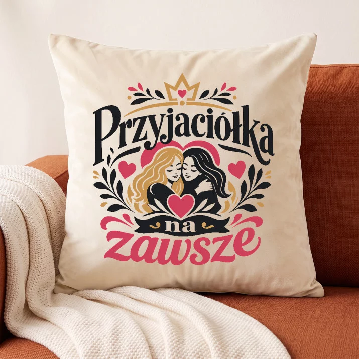 Poduszka Dekoracyjna Dla Bff Prezent Dla Kobiety: Wieczna Przyjaźń Poduszka Dekoracyjna Dla Bff Prezent Dla Kobiety: Wieczna Przyjaźń