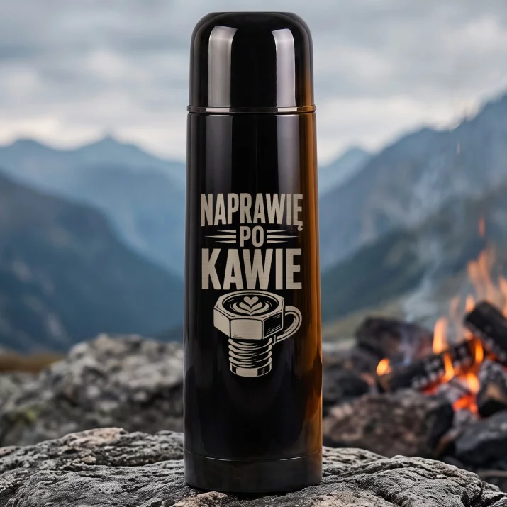 Termos 500ml Na Dzień Mężczyzny Prezent Dla Mężczyzny: Naprawię Po Kawie Termos 500ml Na Dzień Mężczyzny Prezent Dla Mężczyzny: Naprawię Po Kawie