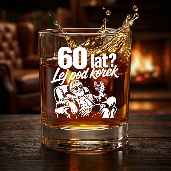 Szklanka Do Whisky Na 60 Urodziny Prezent Dla Mężczyzny: 60 Lat? Lej Pod Korek