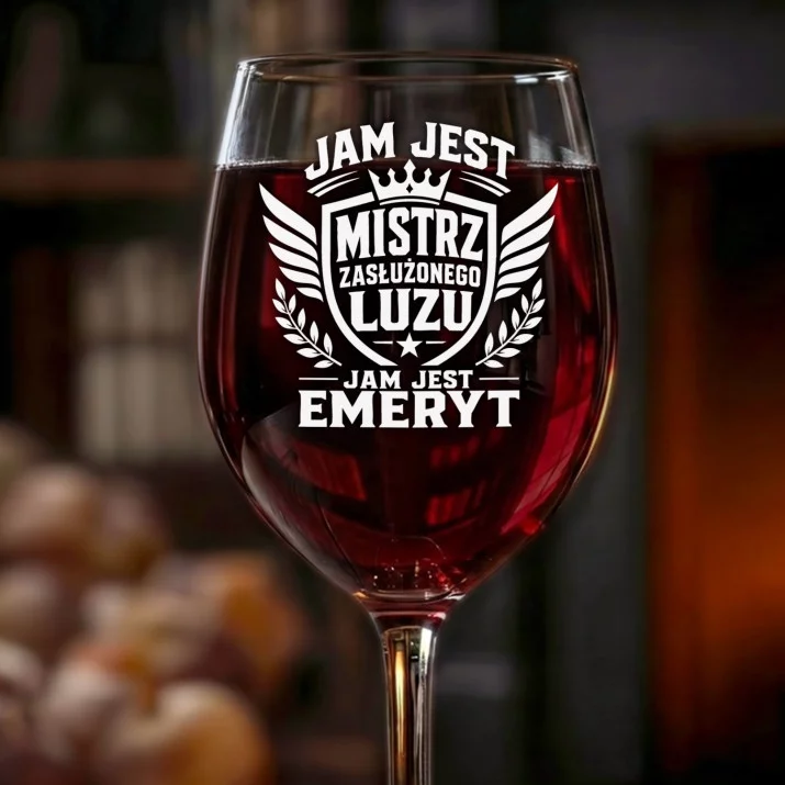 Kieliszek Do Wina Na Emeryturę Prezent Dla Emeryta Mężczyzny: Mistrz Zasłużonego Luzu Kieliszek Do Wina Na Emeryturę Prezent Dla Emeryta Mężczyzny: Mistrz Zasłużonego Luzu