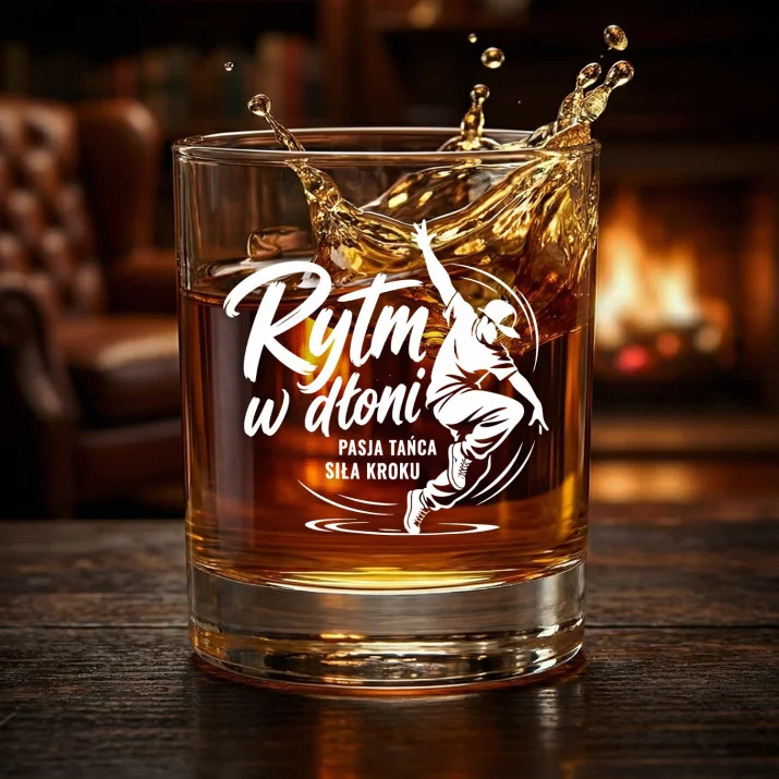 Szklanka Do Whisky Dla Tancerza Prezent Dla Mężczyzny: Rytm W Dłoni Szklanka Do Whisky Dla Tancerza Prezent Dla Mężczyzny: Rytm W Dłoni