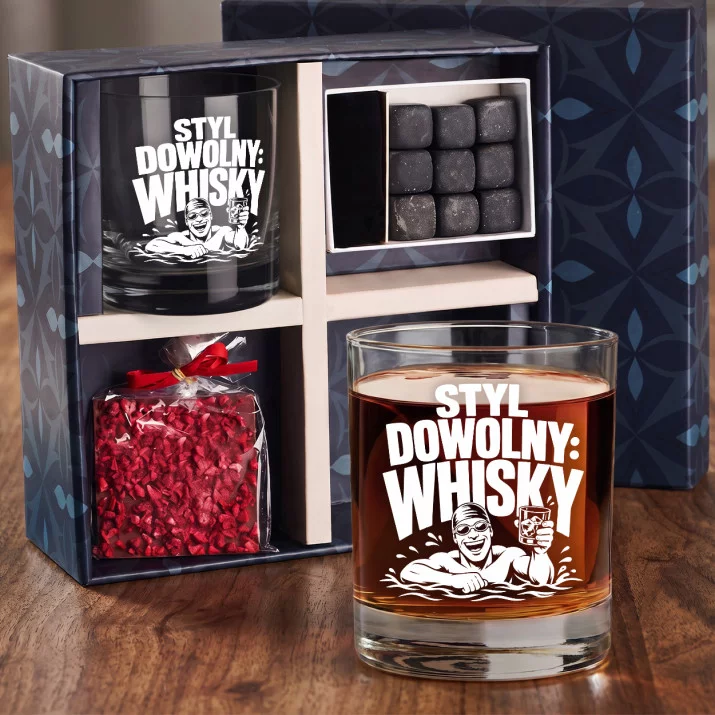 Zestaw Prezentowy Whisky Dla Pływaka Dla Mężczyzny: Styl Dowolny: Whisky