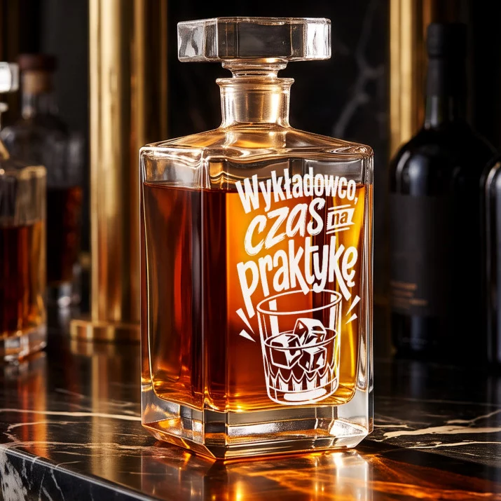 Karafka Do Whisky z Grawerem Dla Wykładowcy Prezent: Akademicka Przerwa Karafka Do Whisky z Grawerem Dla Wykładowcy Prezent: Akademicka Przerwa