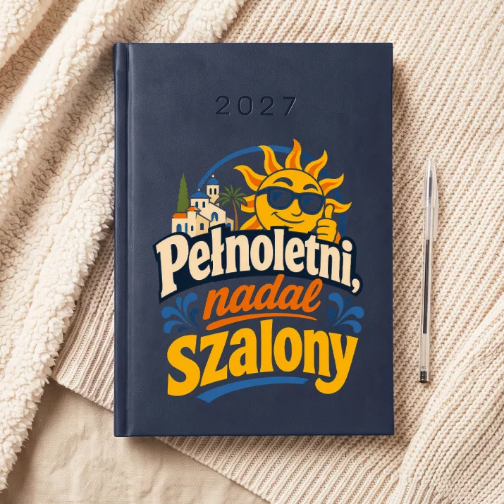 Kalendarz Książkowy A5 2027 Na 18 Urodziny Chłopaka Prezent Dla Mężczyzny: Morski Luz Retro