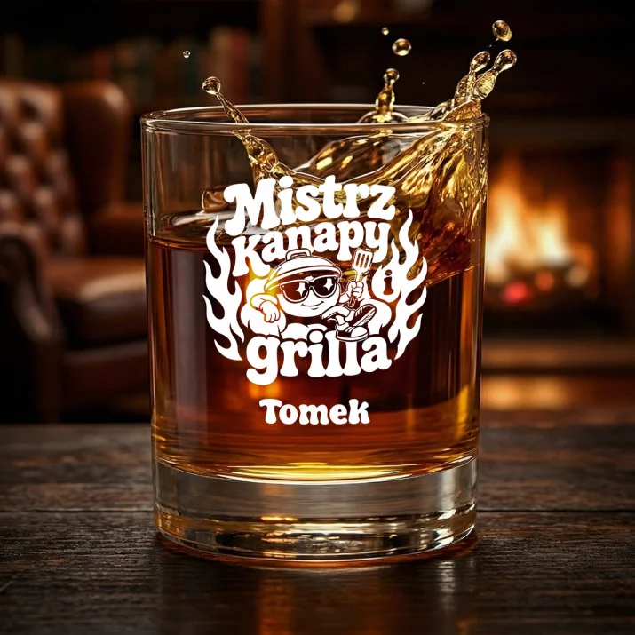 Szklanki Do Whisky z Grawerem Na Święta Prezent Dla Mężczyzny: Mistrz Kanapy I Grilla Szklanki Do Whisky z Grawerem Na Święta Prezent Dla Mężczyzny: Mistrz Kanapy I Grilla