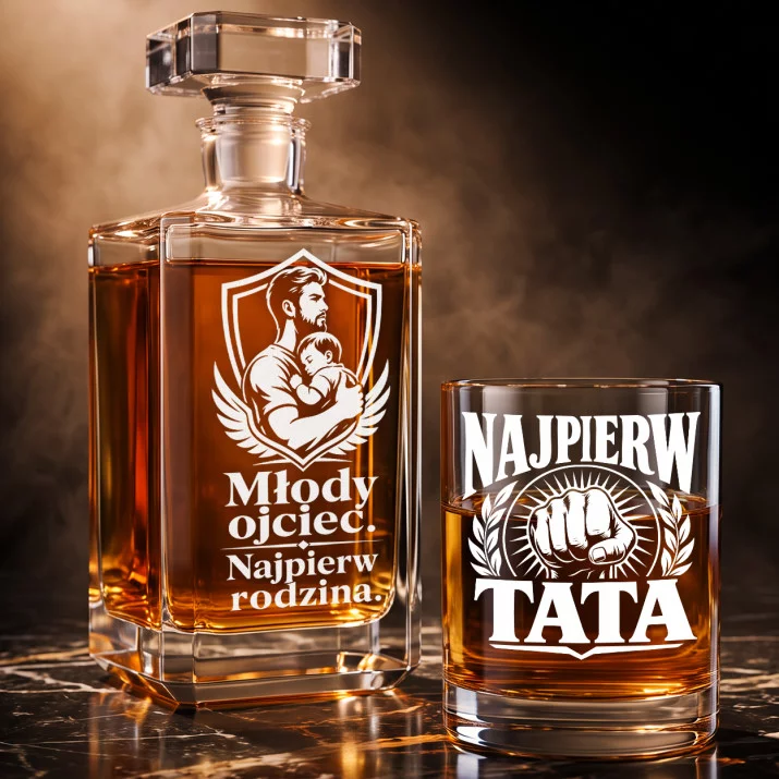 Zestaw Do Whisky Dla Młodego Taty Prezent Na Dzień Ojca Dla Mężczyzny: Młody Ojciec.