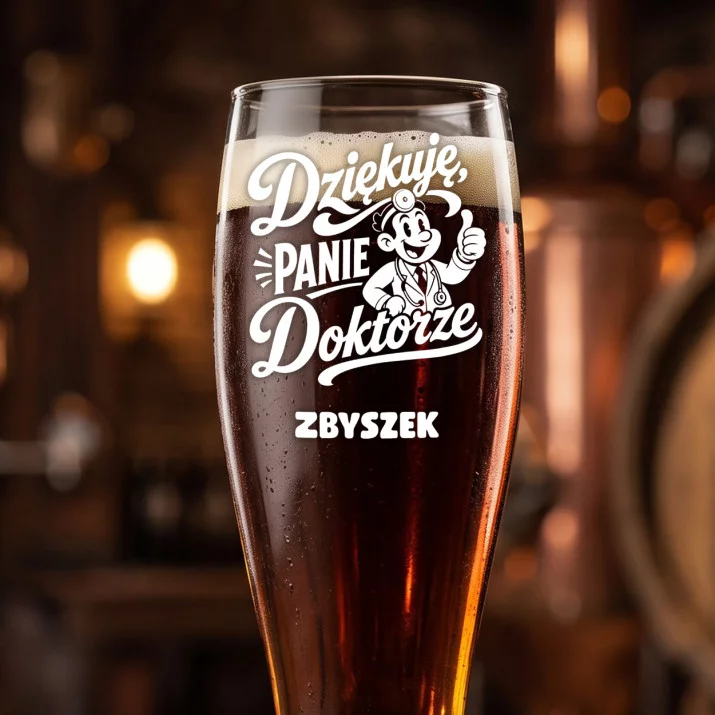 Szklanka Do Piwa Dla Lekarza Podziękowanie Prezent Dla Mężczyzny: Lekarska Wdzięczność Szklanka Do Piwa Dla Lekarza Podziękowanie Prezent Dla Mężczyzny: Lekarska Wdzięczność