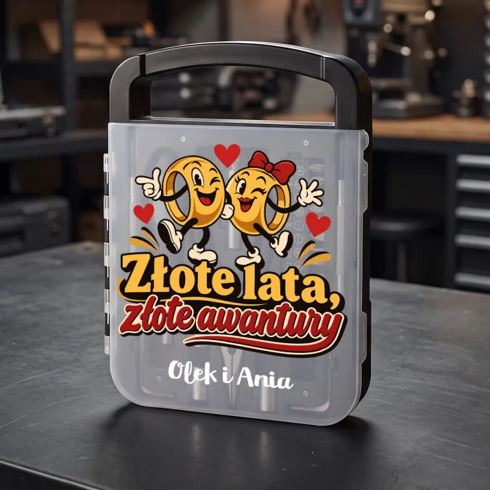 Zestaw Narzędzi Na 50 Rocznicę Ślubu Prezent Dla Pary: Złote Lata, Złote