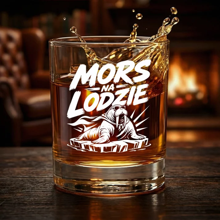 Szklanka Do Whisky Dla Morsa Prezent Dla Mężczyzny: Mors Na Lodzie Szklanka Do Whisky Dla Morsa Prezent Dla Mężczyzny: Mors Na Lodzie