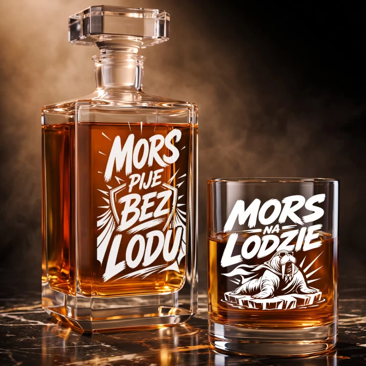 Zestaw Do Whisky Dla Morsa Prezent Dla Mężczyzny: Mors Pije Bez Lodu