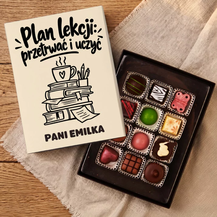 Praliny z Belgijskiej Czekolady Dla Nauczycielki Prezent Na Dzień Nauczyciela Dla Kobiety: Plan Lekcji: Przetrwać I Praliny z Belgijskiej Czekolady Dla Nauczycielki Prezent Na Dzień Nauczyciela Dla Kobiety: Plan Lekcji: Przetrwać I